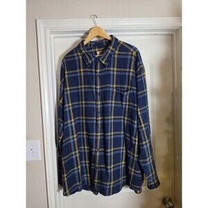 Men's The Foundry Supply Co. Plaid Flannel Shirt Size 4XL Long Sleeve one pocket